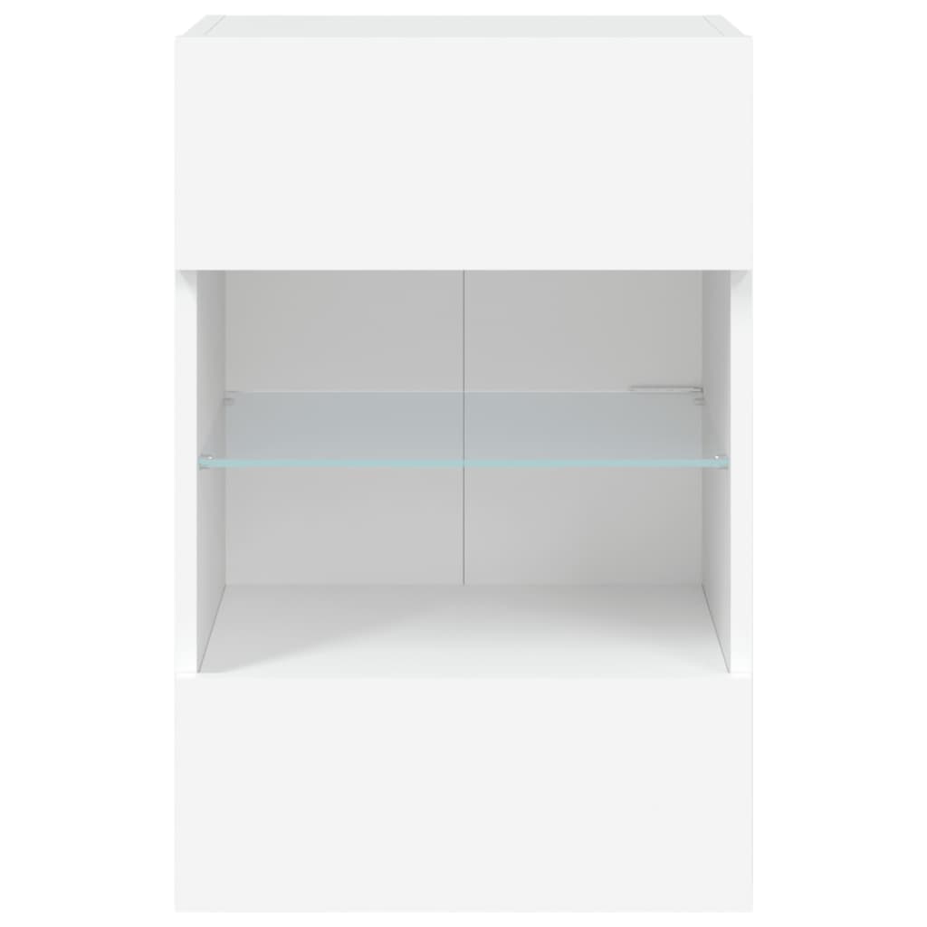 Mueble De Tv De Pared Con Luces Led 40X30X60,5 Cm