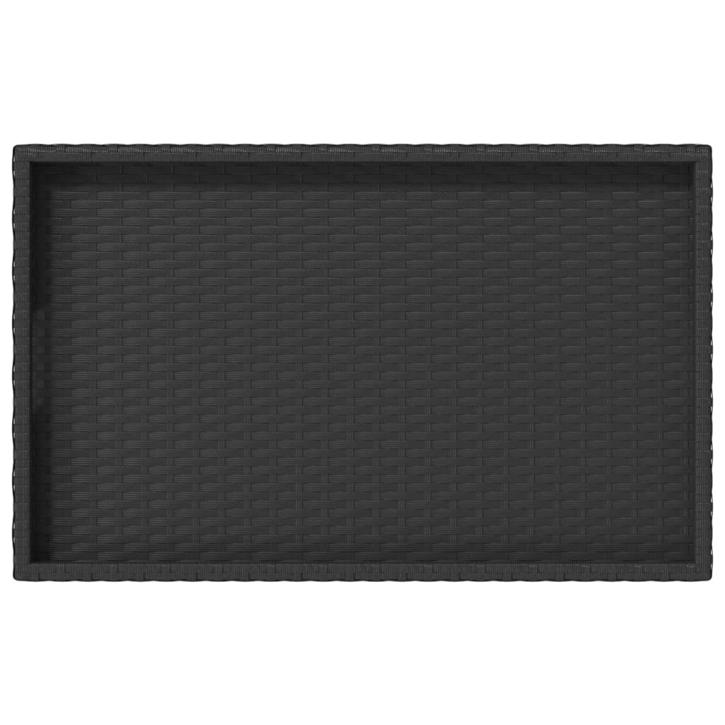 Mesa Con Bandeja Plegable Ratán Sintético 65X40X75 Cm
