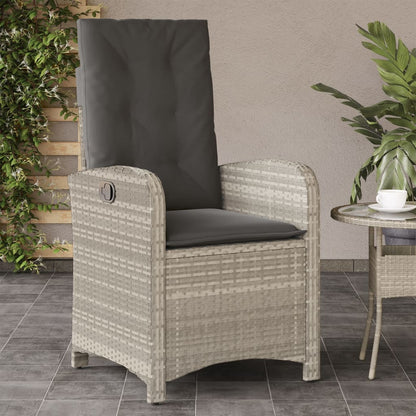 Silla De Jardín Reclinable Con Cojines Ratán Sintético