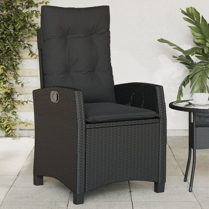 Silla De Jardín Reclinable Con Cojines Ratán Sintético