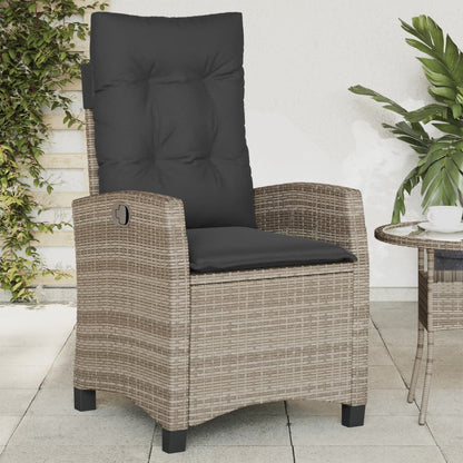 Silla De Jardín Reclinable Con Cojines Ratán Sintético