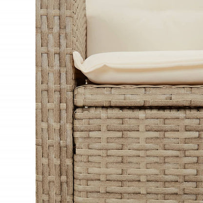 Silla De Jardín Reclinable Con Cojines Ratán Sintético