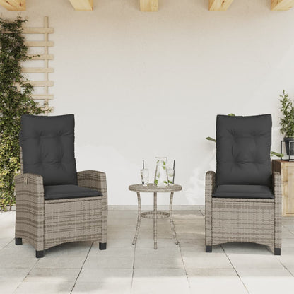 Silla De Jardín Reclinable Con Cojines Ratán Sintético