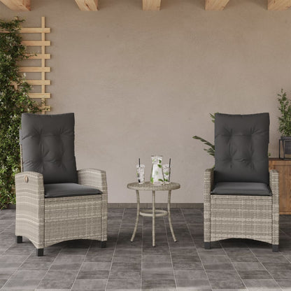 Silla De Jardín Reclinable Con Cojines Ratán Sintético