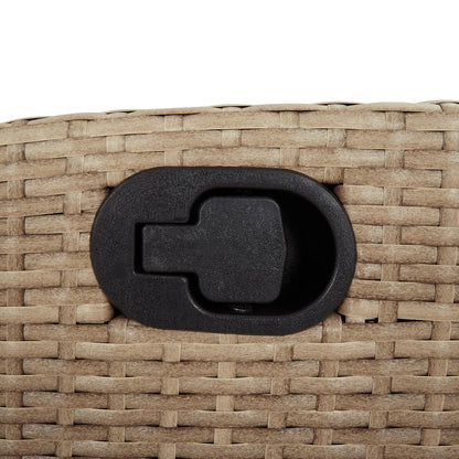 Silla De Jardín Reclinable Con Cojines Ratán Sintético