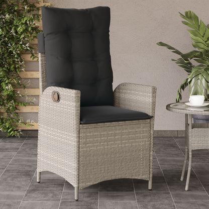 Silla De Jardín Reclinable Con Cojines Ratán Sintético