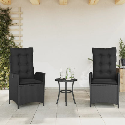 Silla De Jardín Reclinable Con Cojines Ratán Sintético