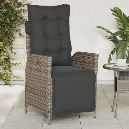 Silla De Jardín Reclinable Con Cojines Ratán Sintético