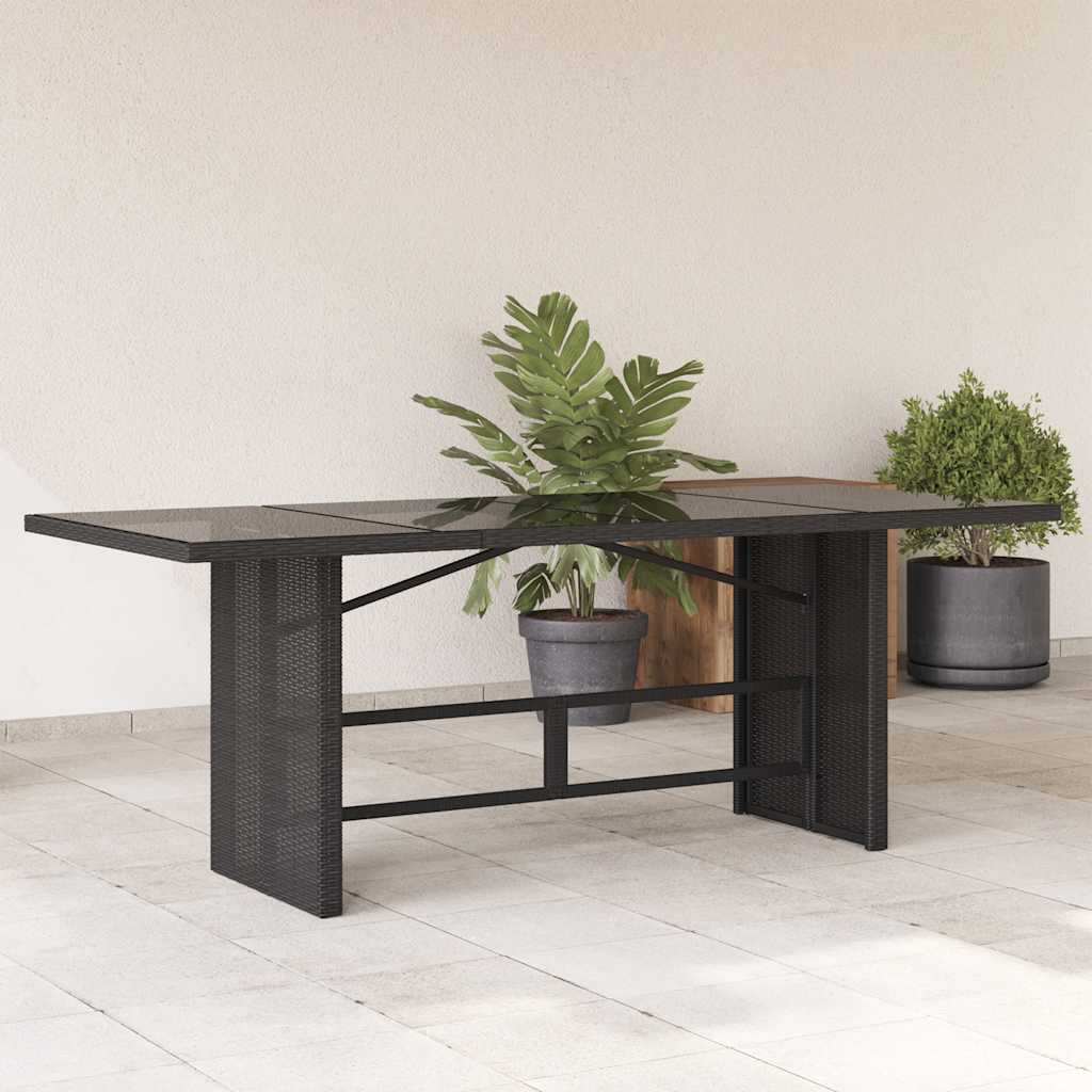 Mesa De Jardín Superficie De Ratán Pe 190X80X74 Cm