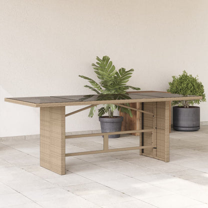 Mesa De Jardín Superficie De Ratán Pe 190X80X74 Cm