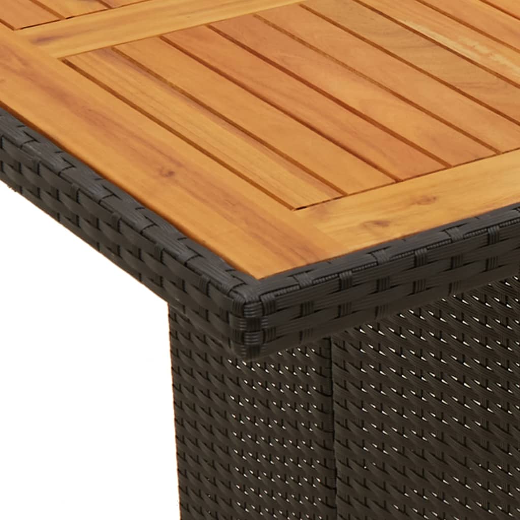 Mesa De Jardín Superficie De Ratán Pe 190X80X74 Cm