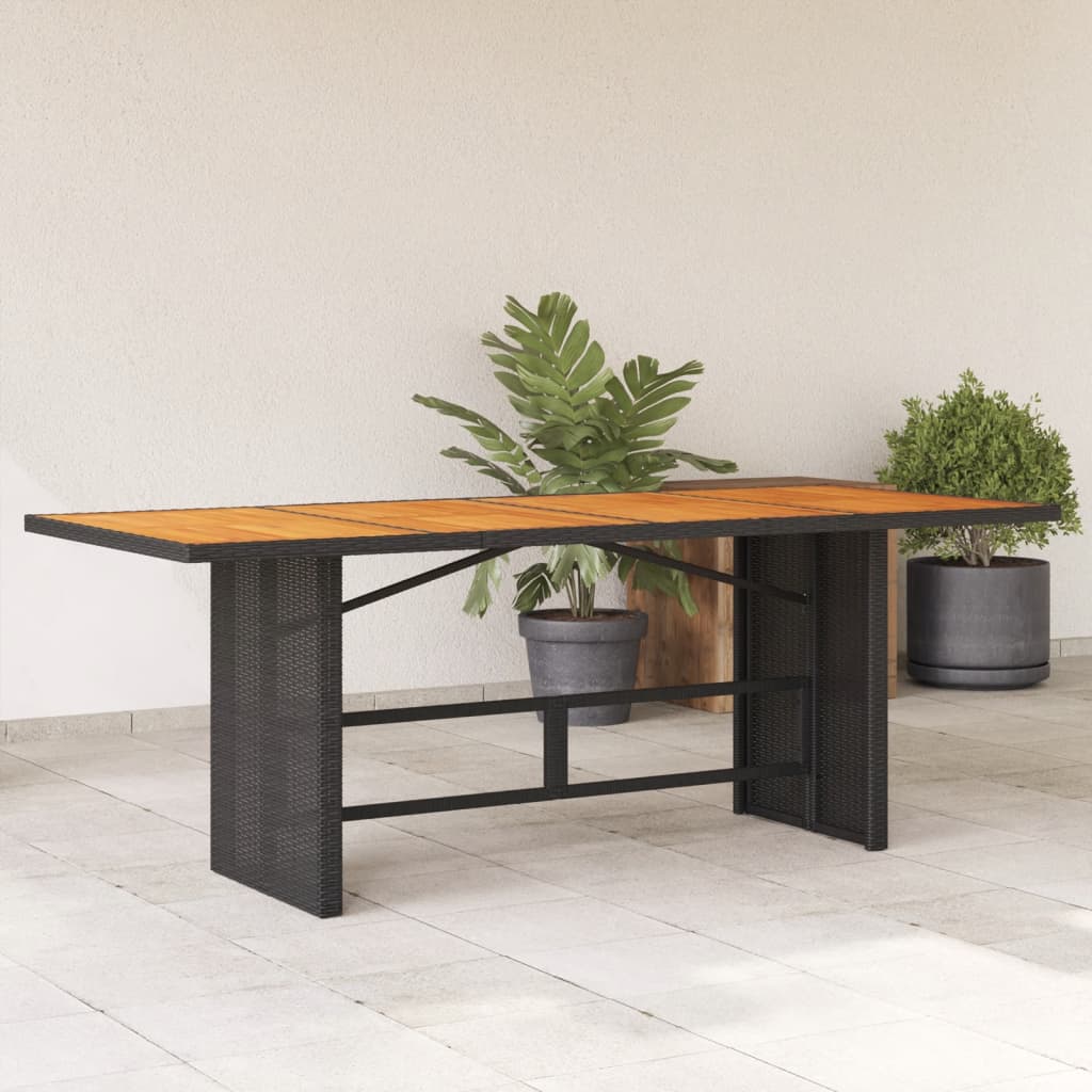 Mesa De Jardín Superficie De Ratán Pe 190X80X74 Cm
