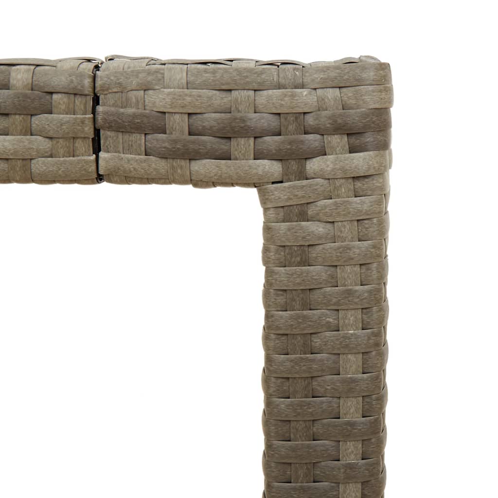Mesa De Jardín Superficie De Vidrio Ratán Pe 190X90X75 Cm