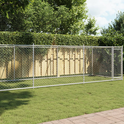 Jaula Para Perro Plateado 200 X 200 X 200 Cm Acero Galvanizado