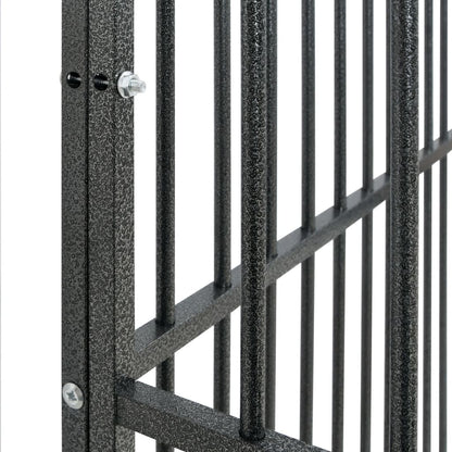 Jaula Para Perros Con Ruedas Acero Galvanizado Negro