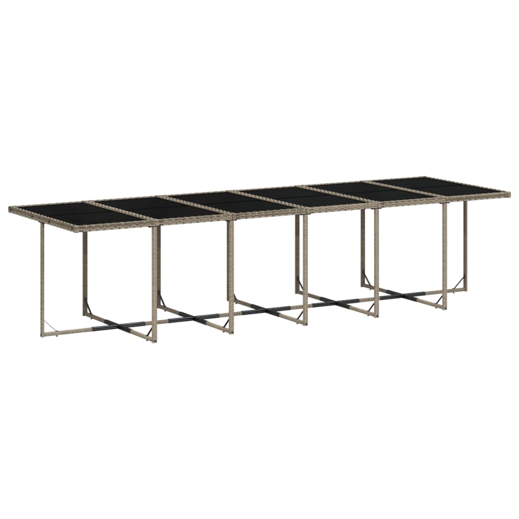 Set Comedor De Jardín 17 Pzas Y Cojines Ratán Sintético