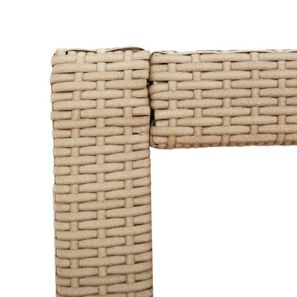 Mesa Auxiliar Jardín Tapa Madera Ratán Pe