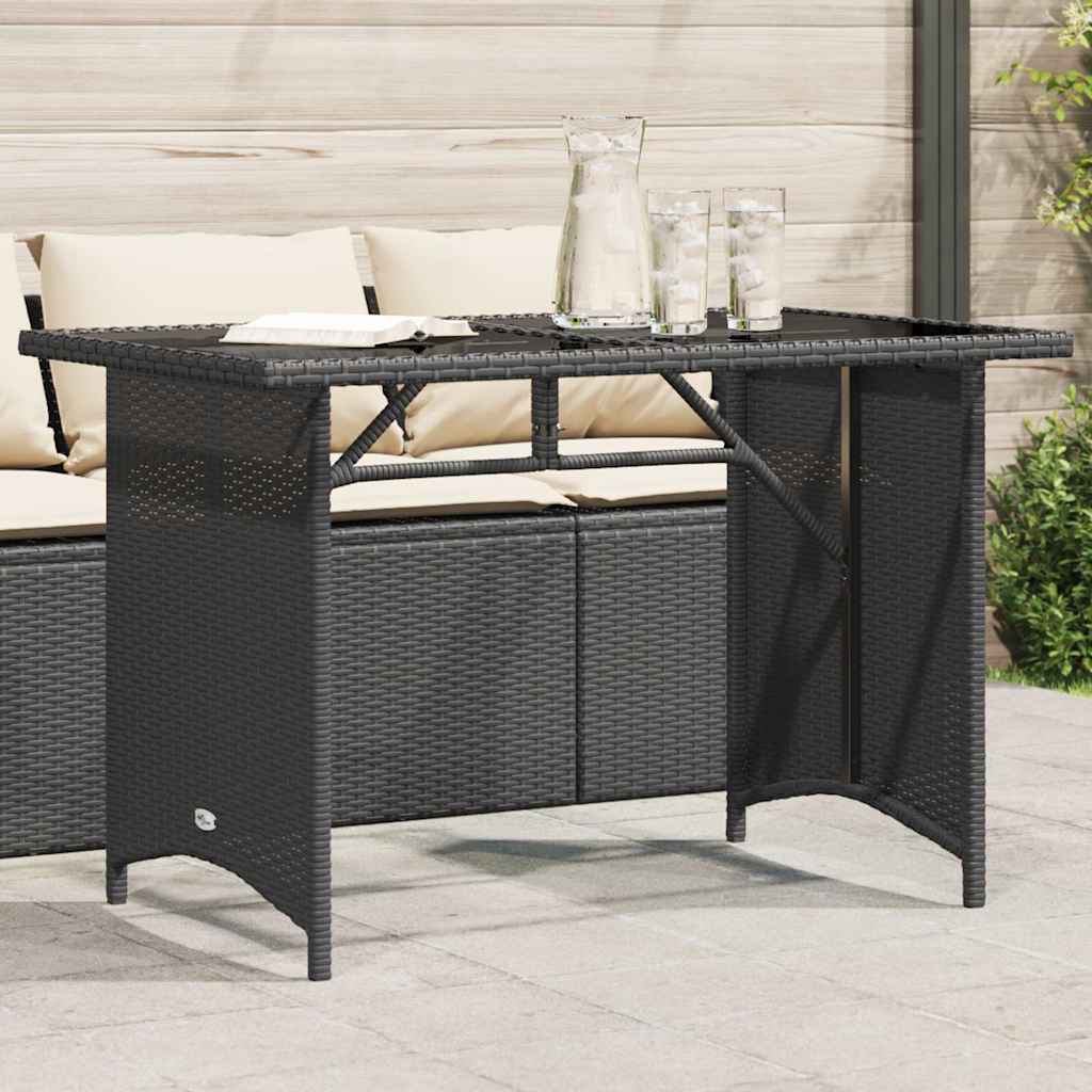 Mesa De Jardín Superficie De Ratán Pe 110X68X70 Cm