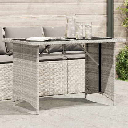 Mesa De Jardín Superficie De Ratán Pe 110X68X70 Cm