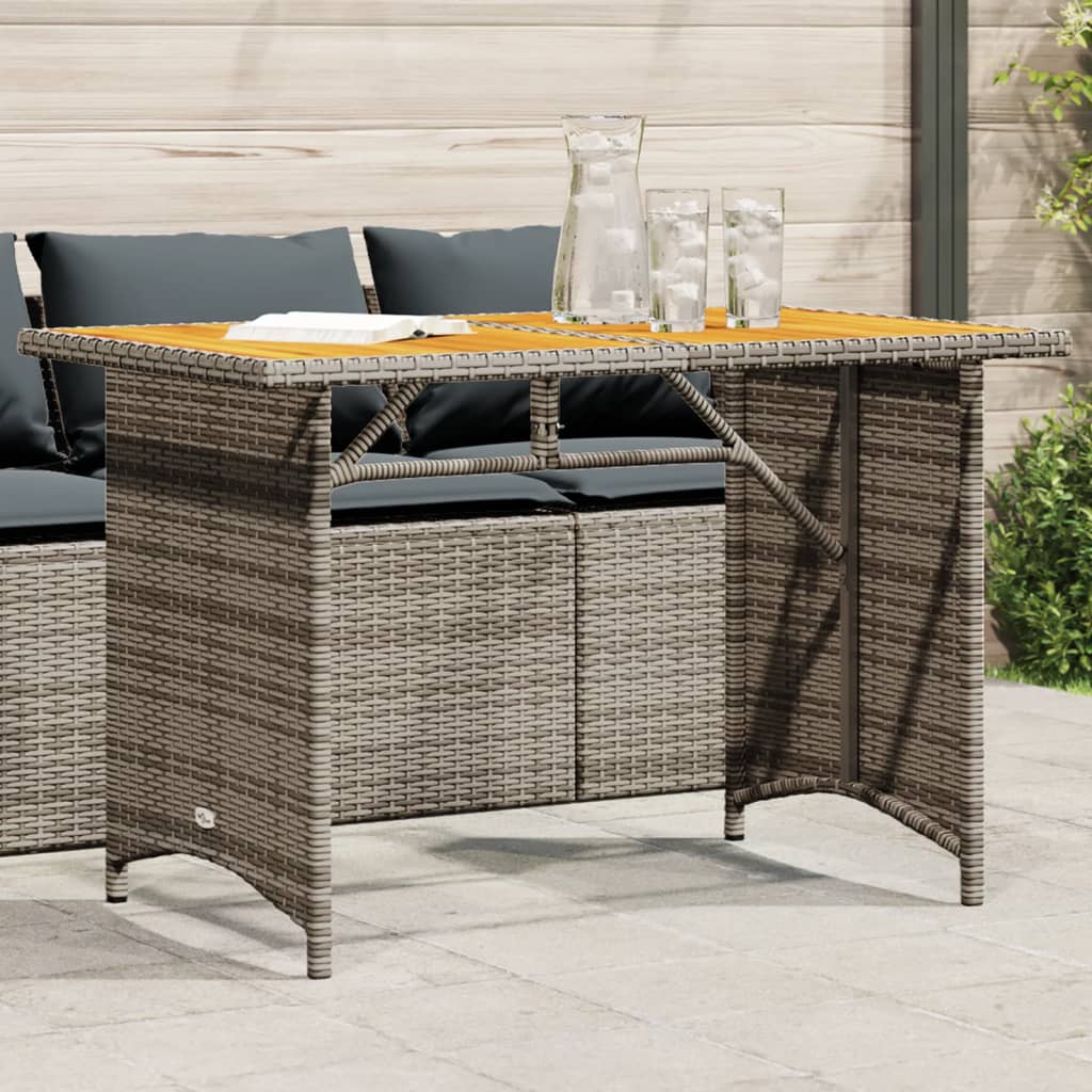 Mesa De Jardín Superficie De Ratán Pe 110X68X70 Cm