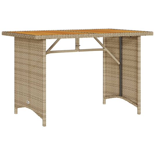 Mesa De Jardín Superficie De Ratán Pe 110X68X70 Cm