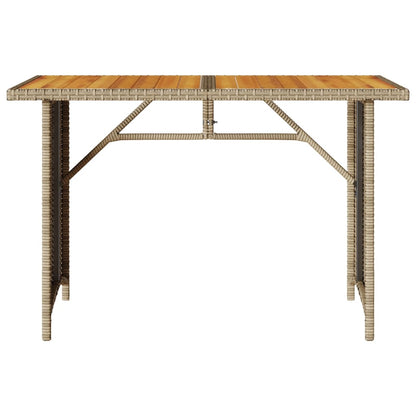 Mesa De Jardín Superficie De Ratán Pe 110X68X70 Cm