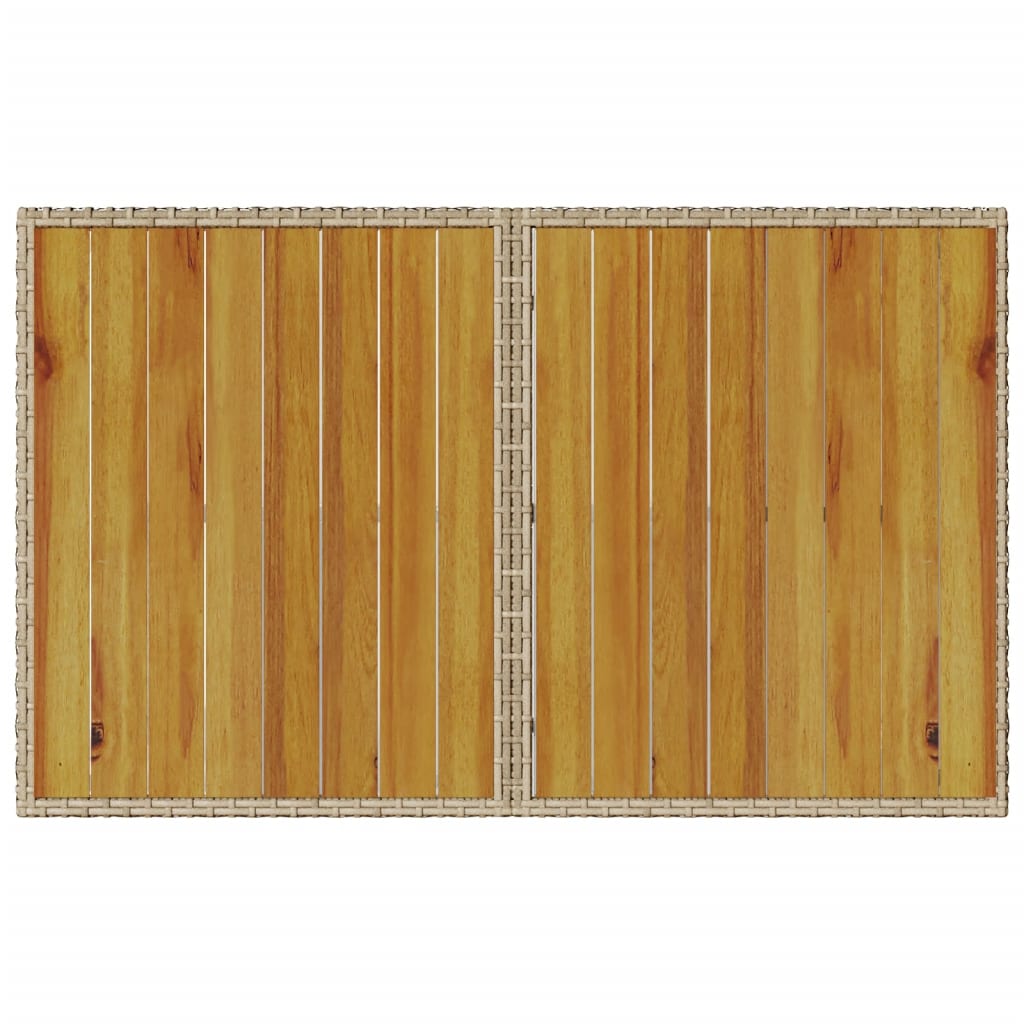 Mesa De Jardín Superficie De Ratán Pe 110X68X70 Cm