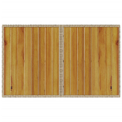 Mesa De Jardín Superficie De Ratán Pe 110X68X70 Cm