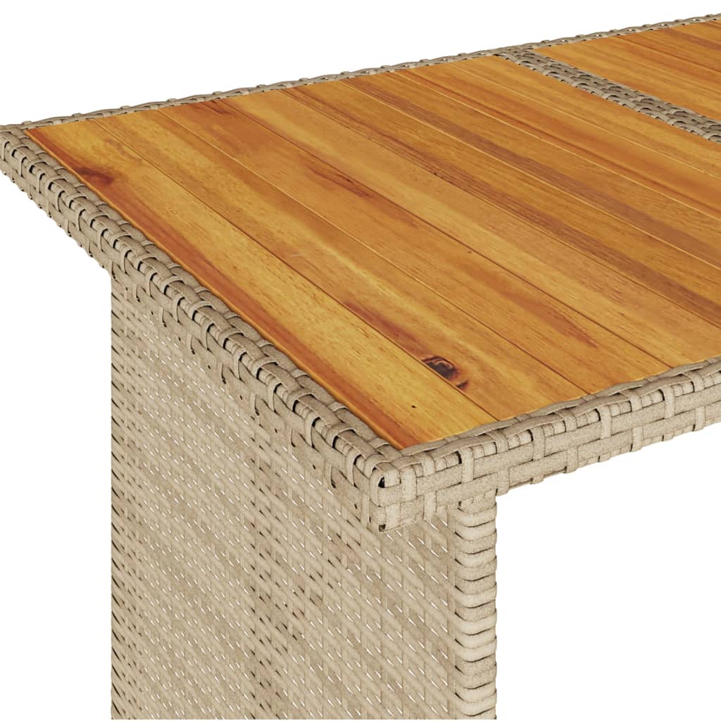 Mesa De Jardín Superficie De Ratán Pe 110X68X70 Cm