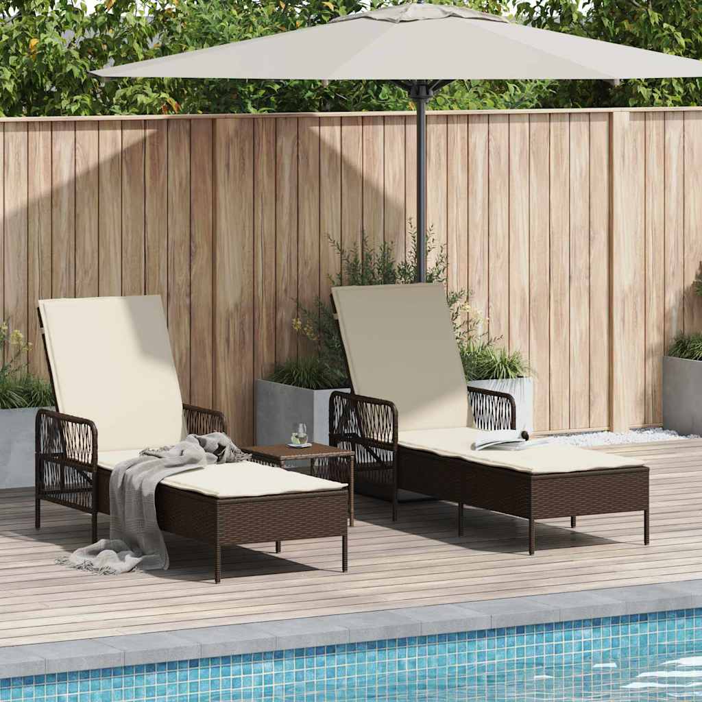 Tumbona 3 Pcs 55 X 200 X 92 Cm