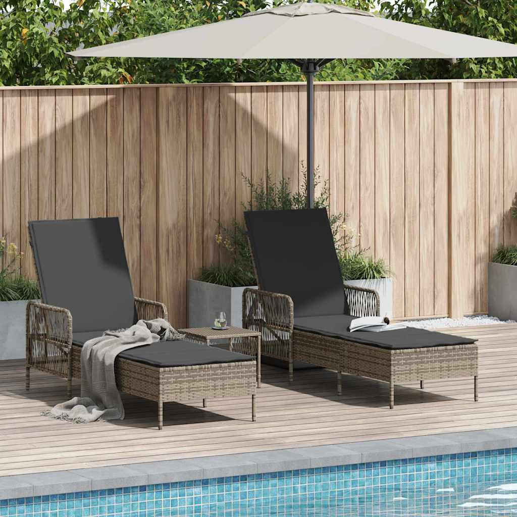 Tumbona 3 Pcs 55 X 200 X 92 Cm