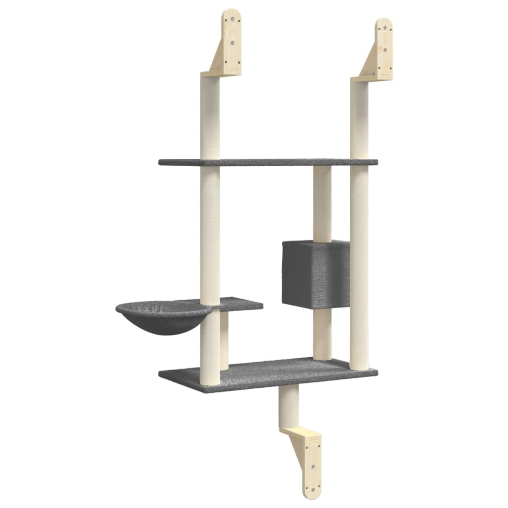 Árbol Rascador Para Gatos De Pared 153 Cm