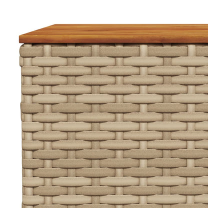 Mesa De Jardín Ratán Sintético Madera Acacia 55X55X36 Cm