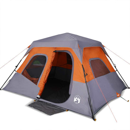 Tienda Familiar 6 Personas Impermeable Apertura Rápida Gris