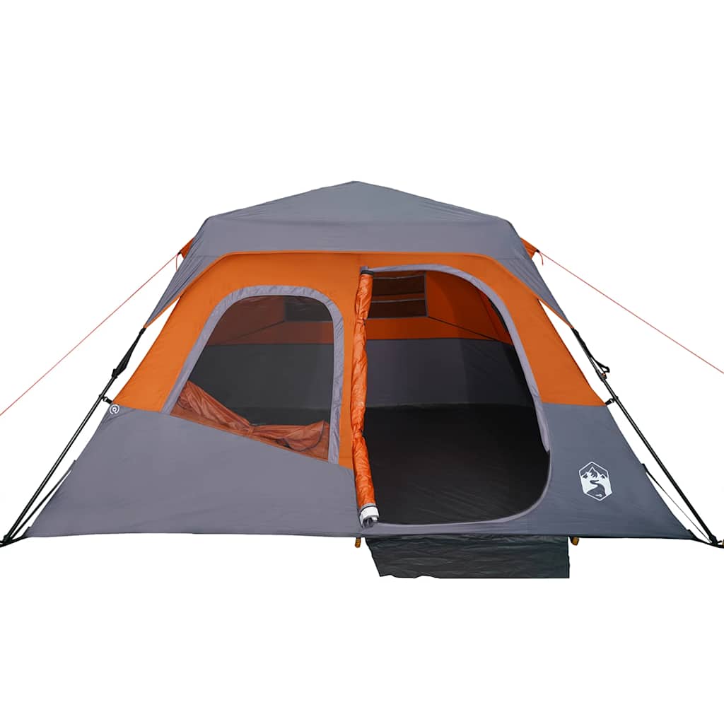 Tienda Familiar 6 Personas Impermeable Apertura Rápida Gris