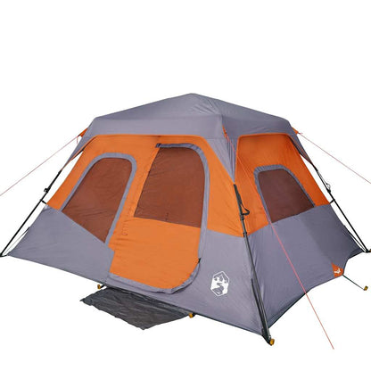 Tienda Familiar 6 Personas Impermeable Apertura Rápida Gris