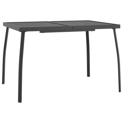 Juego De Comedor De Jardín 5 Pzas Malla Metálica Gris Antracita