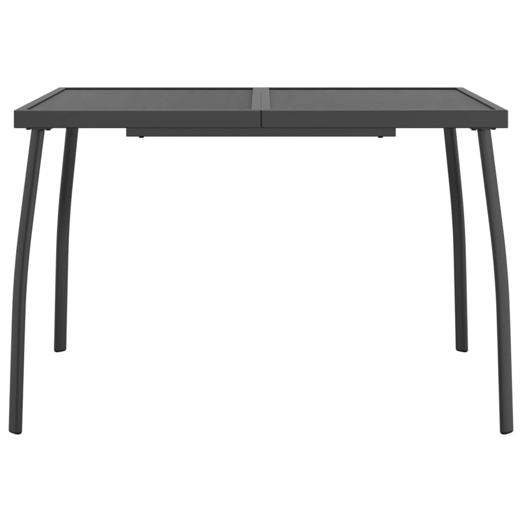 Juego De Comedor De Jardín 5 Pzas Malla Metálica Gris Antracita