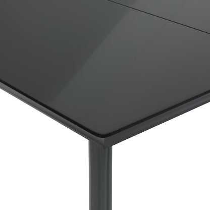 Set De Muebles Jardín 5 Pzas Con Cojines Ratán Sintético Negro