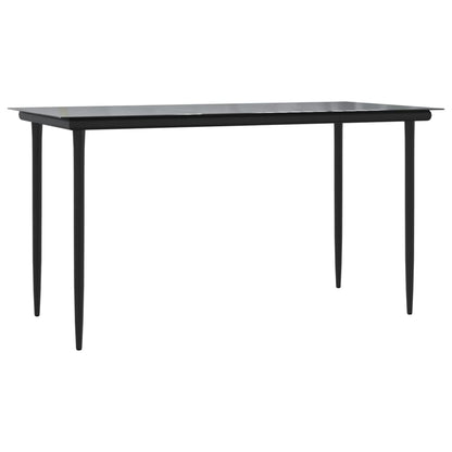 Set Comedor De Jardín 5 Piezas Con Cojines Ratán Sintético Gris