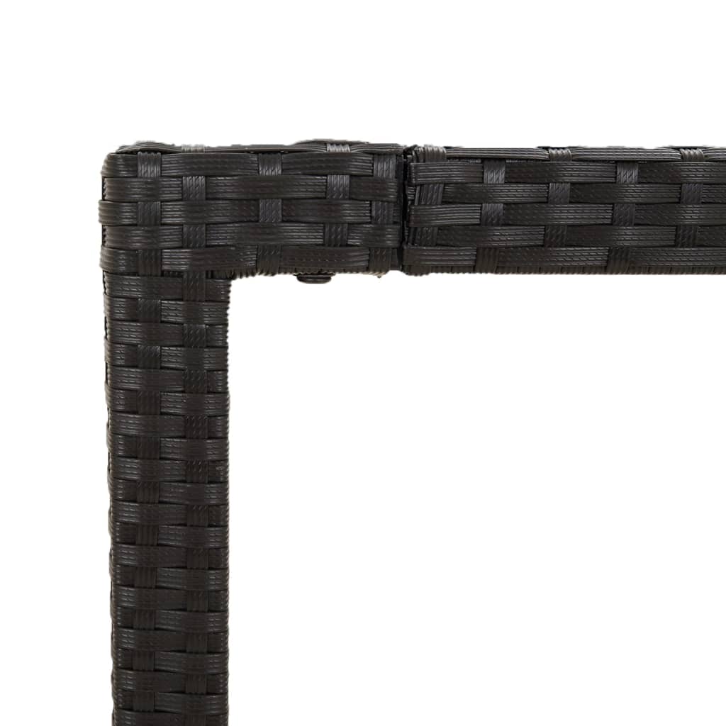 Set De Muebles Jardín 5 Pzas Con Cojines Ratán Sintético Negro