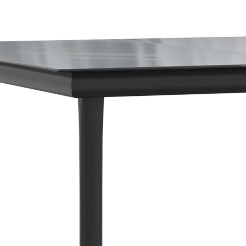 Set De Muebles Jardín 5 Pzas Con Cojines Ratán Sintético Negro