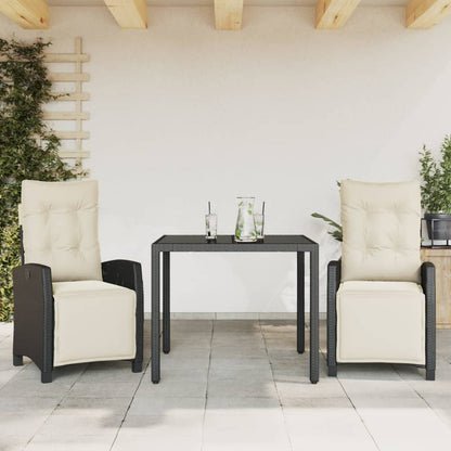 Set De Comedor De Jardín 7 Pzas Y Cojines Ratán Sintético
