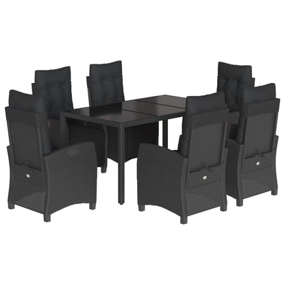 Set De Comedor De Jardín 7 Pzas Y Cojines Ratán Sintético