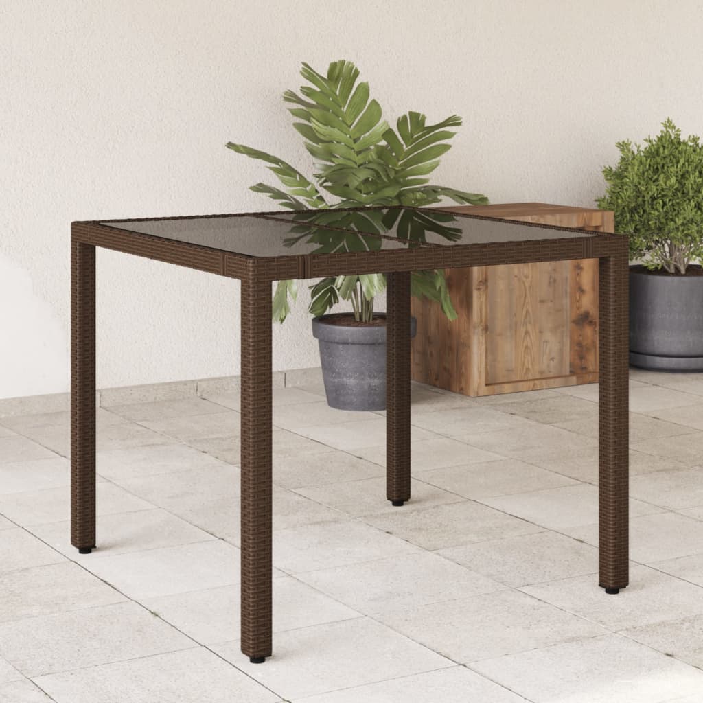 Mesa De Jardín Superficie Madera Acacia Ratán