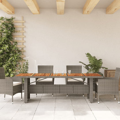 Mesa De Jardín Superficie Madera Acacia Ratán