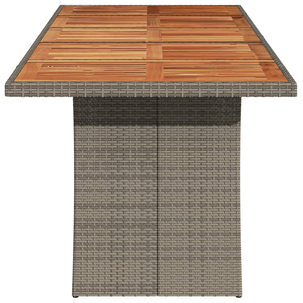 Mesa De Jardín Superficie Madera Acacia Ratán