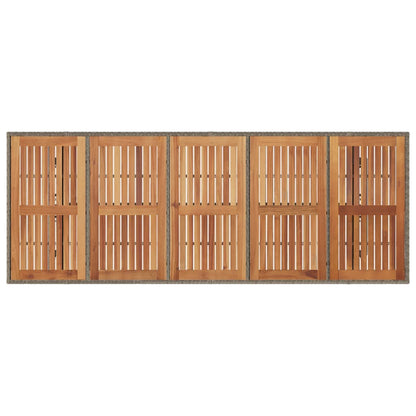 Mesa De Jardín Superficie Madera Acacia Ratán