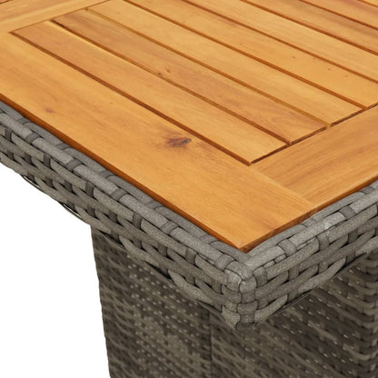 Mesa De Jardín Superficie Madera Acacia Ratán