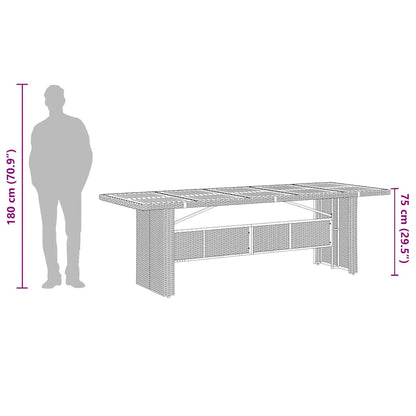 Mesa De Jardín Superficie Madera Acacia Ratán